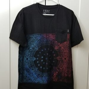 Fox Racing Men's Slim Fit Black Graphic Casual Cycling Shortsleeve T-Shirt, L